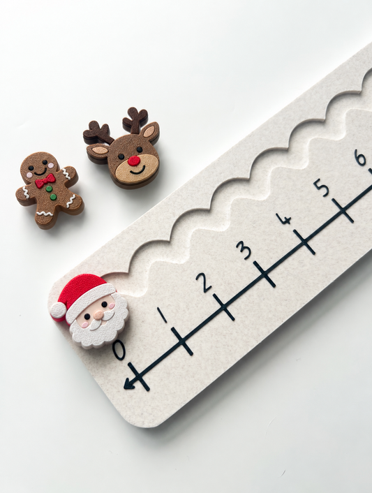 Number Line Christmas Characters