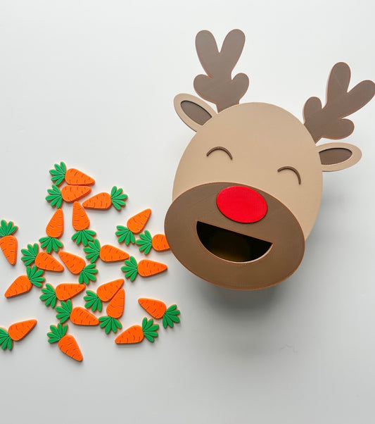Rudolph Reindeer Feeder | Christmas Counting & Fine Motor Activity